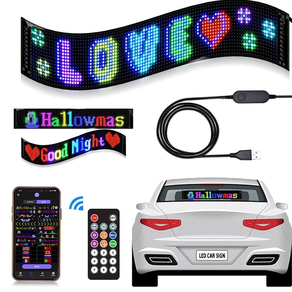 FlexiGlow™ Ultra-Thin Flexible Bluetooth LED Screen